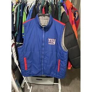 Size XL- New York Giants Vest Mens Reversible Puffer NFL Football Casual